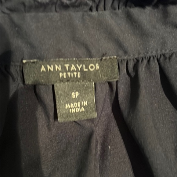 Ann Taylor Petite Blue Sleeveless Tie Front Dress - Picture 4 of 5